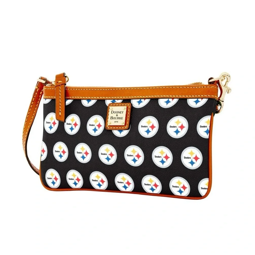 Pittsburgh Steelers Dooney & Bourke Large Slim Wristlet NWOT NFL Football